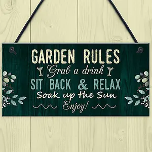 Red Ocean Garden Signs And Plaques Hanging Wall Door Sign Shabby Outside Sign Friendship Gift Summerhouse Sign