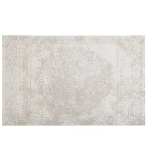 Cotton Area Rug 140 x 200 cm Beige BEYKOZ