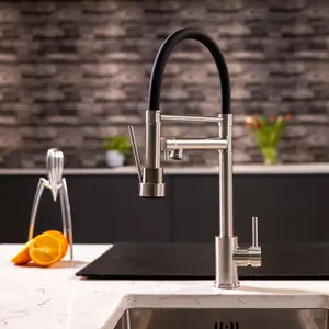 flode Mang Multi Use Kitchen Mixer Tap Brushed Steel