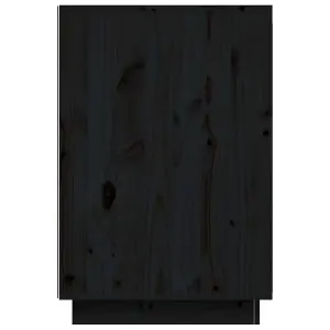 Berkfield Desk Black 140x50x75 cm Solid Wood Pine