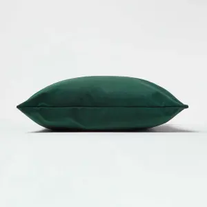 Homescapes Green Velvet Cushion, 45 x 45 cm