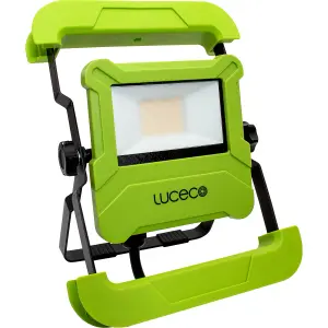 Luceco Foldable Compact Worklight with 13A Power Socket 30W 2400LM 5000K