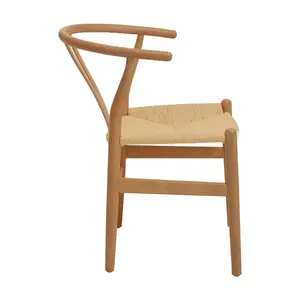 Wishbone Beechwood And Natural Hemp Weave Dining Chair