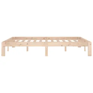 Berkfield Bed Frame Solid Wood Pine 140x190 cm