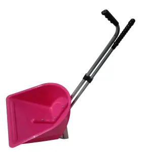 Horse Poop Scoop and Rake Pink (Manure Equestrian Heavy Duty Lightweight)