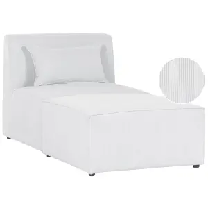 Jumbo Cord Chaise Lounge Off White LEMVIG