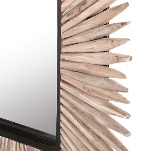 Wall Mirror SASABE Wood Light Wood