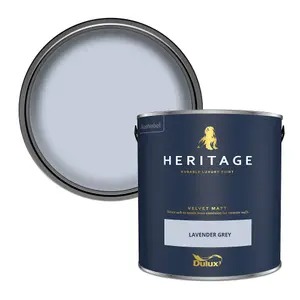 Dulux Trade Heritage Lavender Grey Velvet matt Wall paint, 2.5L