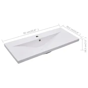 Built-in Basin 91x39.5x18.5 cm Ceramic White