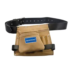 Silverline Leather Nail & Tool Bag 8 Pocket