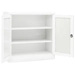 Berkfield Office Cabinet White 90x40x90 cm Steel