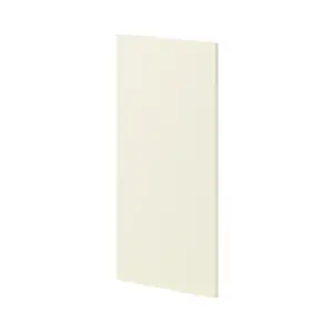 GoodHome Stevia Gloss cream slab Standard Wall End panel (H)720mm (W)320mm