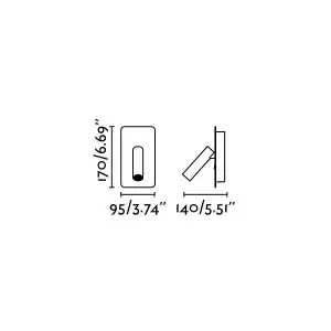 Luminosa Suau LED Indoor Wall Lamp Satin Nickel