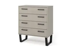 Grey Waxed 4 drawer chest of drawers