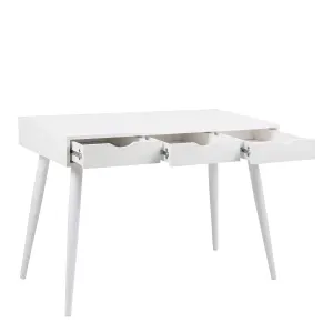 Neptun 3 Drawer Office Desk in White