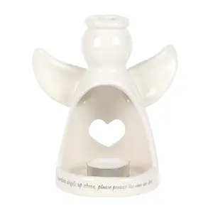 Something Different Guardian Angel Candle Holder White (One Size)