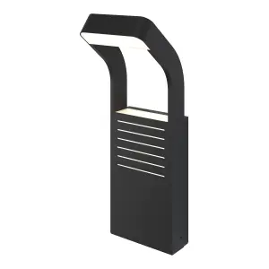 GoodHome Majorca Contemporary Black Mains-powered 1 lamp Integrated LED Outdoor Post light (H)450mm