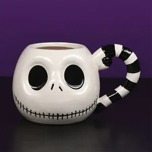 Nightmare Before Christmas 3D Jack Skellington Mug White/Black (One Size)