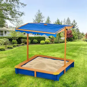 Childrens Sand Pit with Lid - Wooden Sand Box - 1.2m x 1.2m