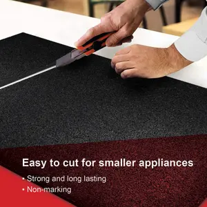 SPARES2GO Anti Vibration Noise Reducing Rubber Mat for Garage Workshop Washing Machines Tumble Dryers 600mm