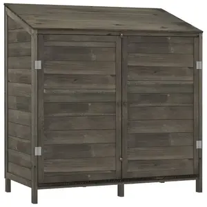 Berkfield Garden Shed Anthracite 102x52x112 cm Solid Wood Fir