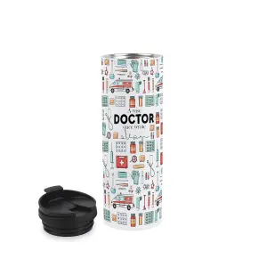 Doctor Travel Mug - Novelty Trades Gift Stainless Steel Vacuum-Sealed Double-Walled Hot/Cold Drinks Travel Flask