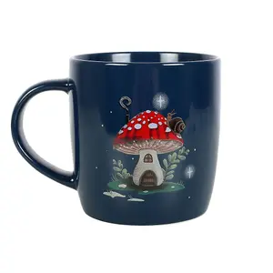 Something Different Gnome Sweet Gnome Toadstool Mug Navy Blue (One Size)