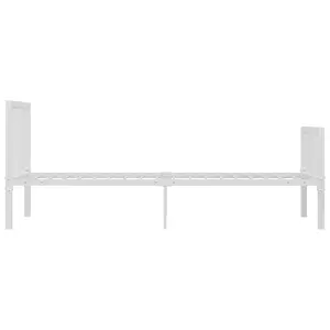 Berkfield Bed Frame White Metal 100x200 cm