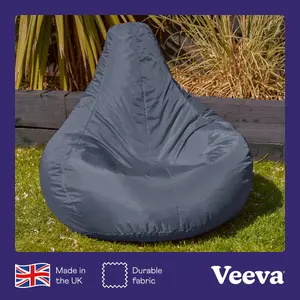 Veeva Recliner Gaming Bean Bag Chair - Charcoal