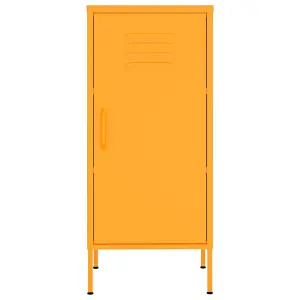 Berkfield Storage Cabinet Mustard Yellow 42.5x35x101.5 cm Steel