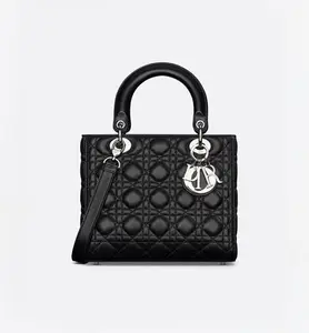 DIOR Medium Lady Dior Bag Black Cannage Lambskin - Women