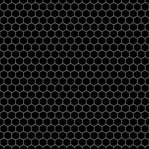 Mosaic sheet in ceramic on net 323mm x 277mm - Black Honey