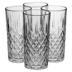 Queensway Home & Dining 356ml 4 Pcs Drinking Highball Tumblers Glasses Set