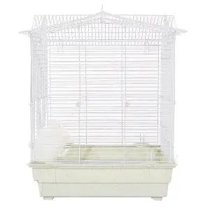 KCT Indoor Bird Cage Santiago Plus Exotic Portable Small - White