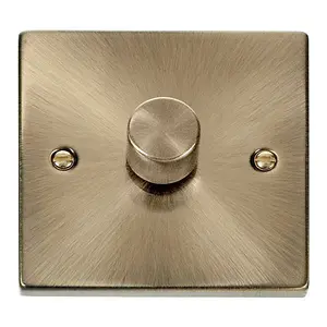 Antique Brass Dimmer Switch 1 Gang 2 Way LED 100W Trailing Edge  - SE Home