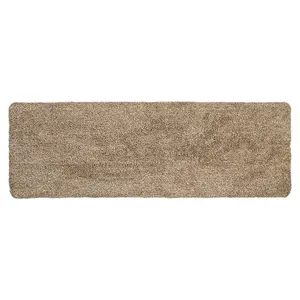 JVL Kensington Machine Washable Cotton Runner Barrier Doormat, 50x150cm, Brown