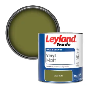 Leyland Trade Vinyl Matt Walls & Ceilings Emulsion Paint (5050-G60Y) 2.5L