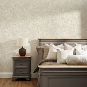 Summer Meadow Wallpaper In Cream