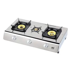 NJ NGB-300 Camping Gas Stove 3 Burner Portable Outdoor Cooker LPG 8.0kW