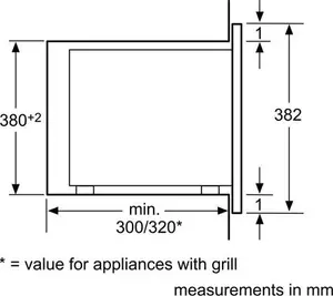 Neff HLAWD23N0B Built-In Microwave, Black