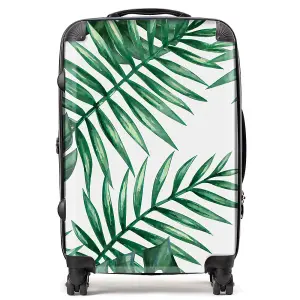 Watercolour Tropical Leaves Suitcase - Medium