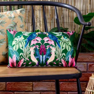 Wylder Tropics Kali Birds Tropical Polyester Filled Outdoor Cushion