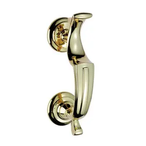 Heavyweight Doctors Door Knocker 121mm Fixing Centres Stainless Brass