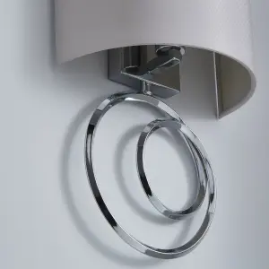 Inlight Hercule Swirl Chrome effect Wired LED Wall light