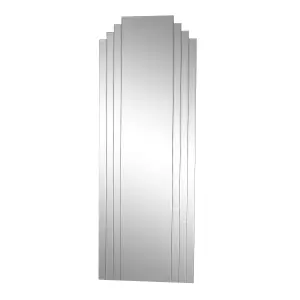 Melody Maison Large Frameless Art Deco Wall Mirror 52cm x 142cm