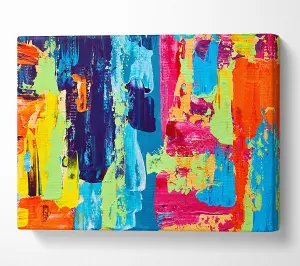 Vibrant Patchwork Blobs Canvas Print Wall Art - Medium 20 x 32 Inches