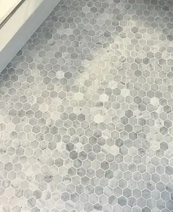 Carrara White Marble Hexagon Mosaic SAMPLE