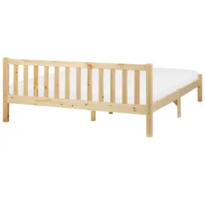 Wooden EU King Size Bed Light FLORAC