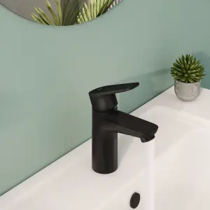 VitrA Flow Line Matt Black Round Basin Mixer