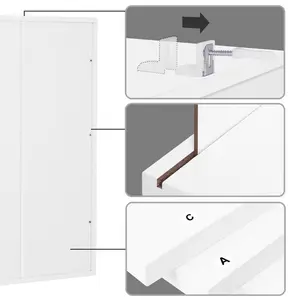 Arkwright 5 Grid Bookcase White